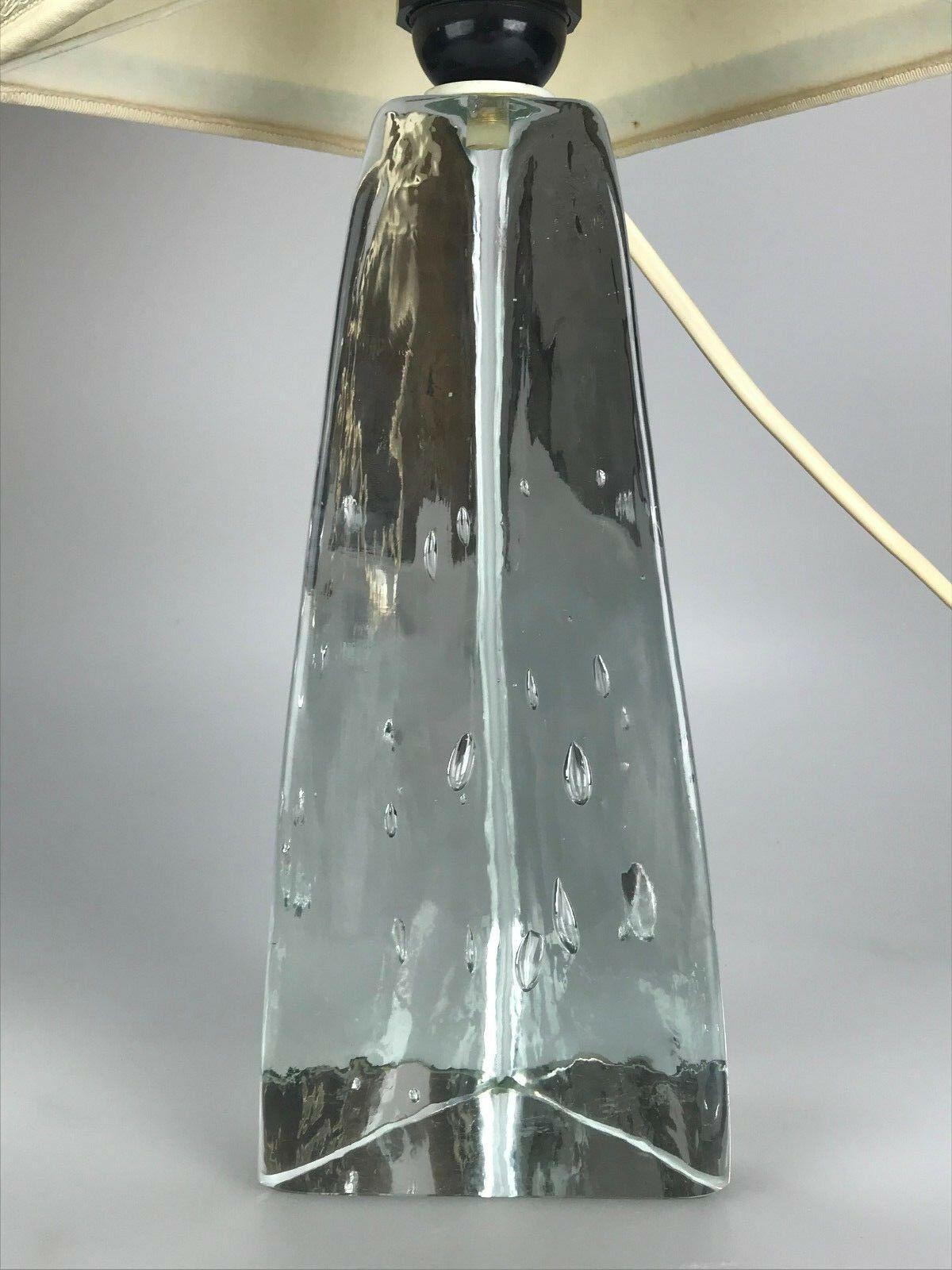 60s 70s Lamp Light Table Lamp Glass Space Age Design In Good Condition For Sale In Neuenkirchen, NI