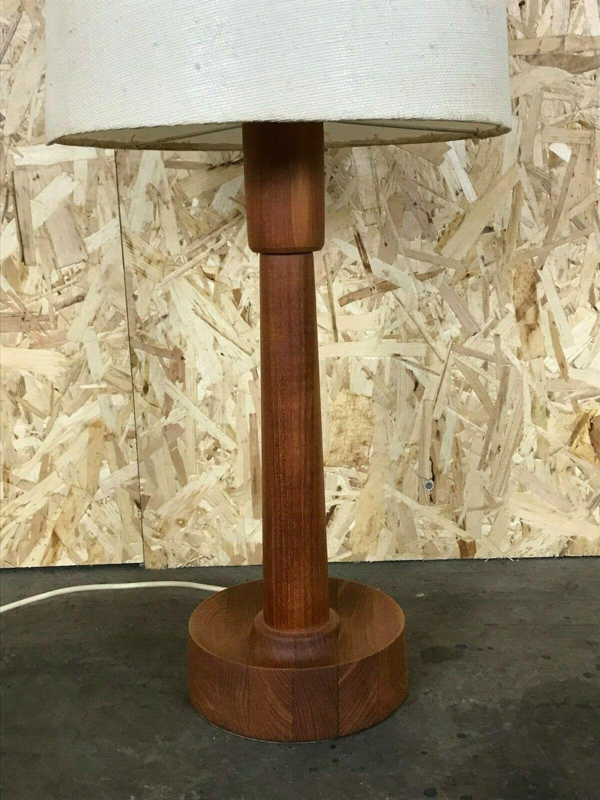 Late 20th Century 60s 70s Lamp Light Table Lamp Teak Space Age Danish Design  For Sale
