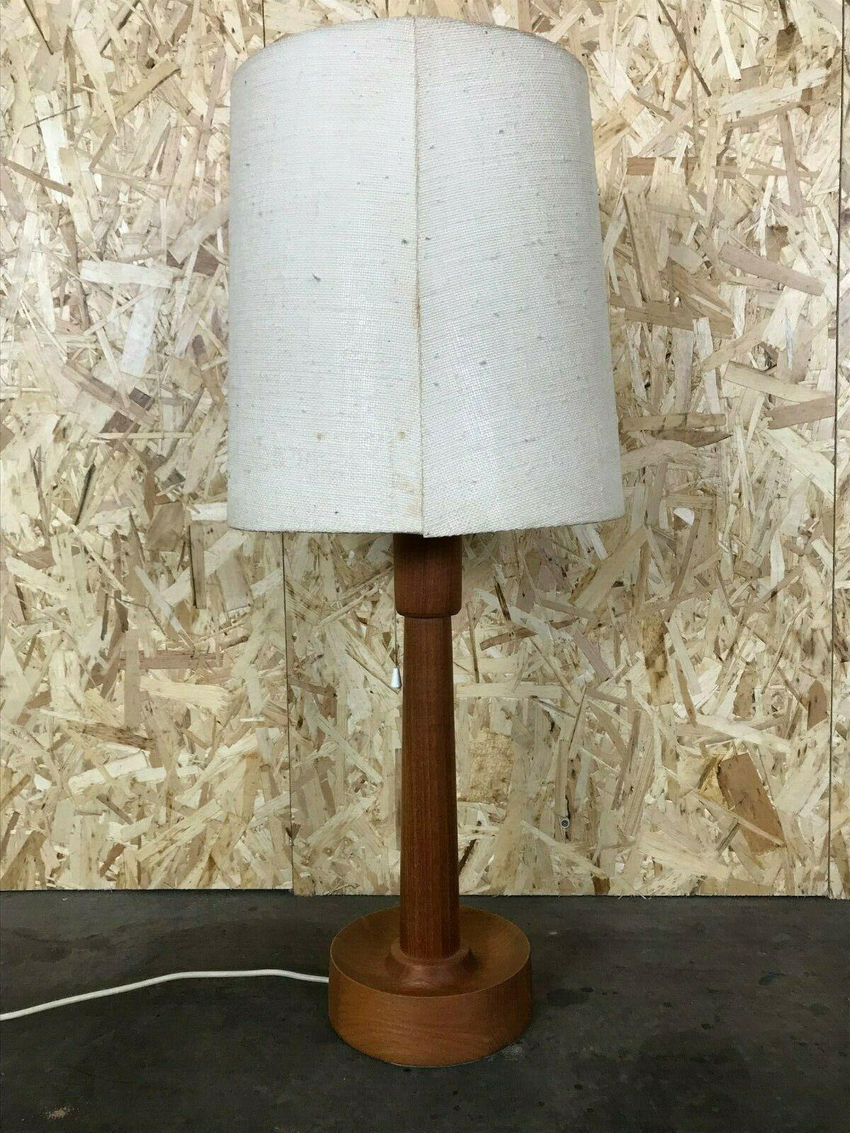 60s 70s Lamp Light Table Lamp Teak Space Age Danish Design  For Sale 2
