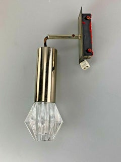 60s 70s Lamp Light Wall Lamp Chrome Glass Space Age Design