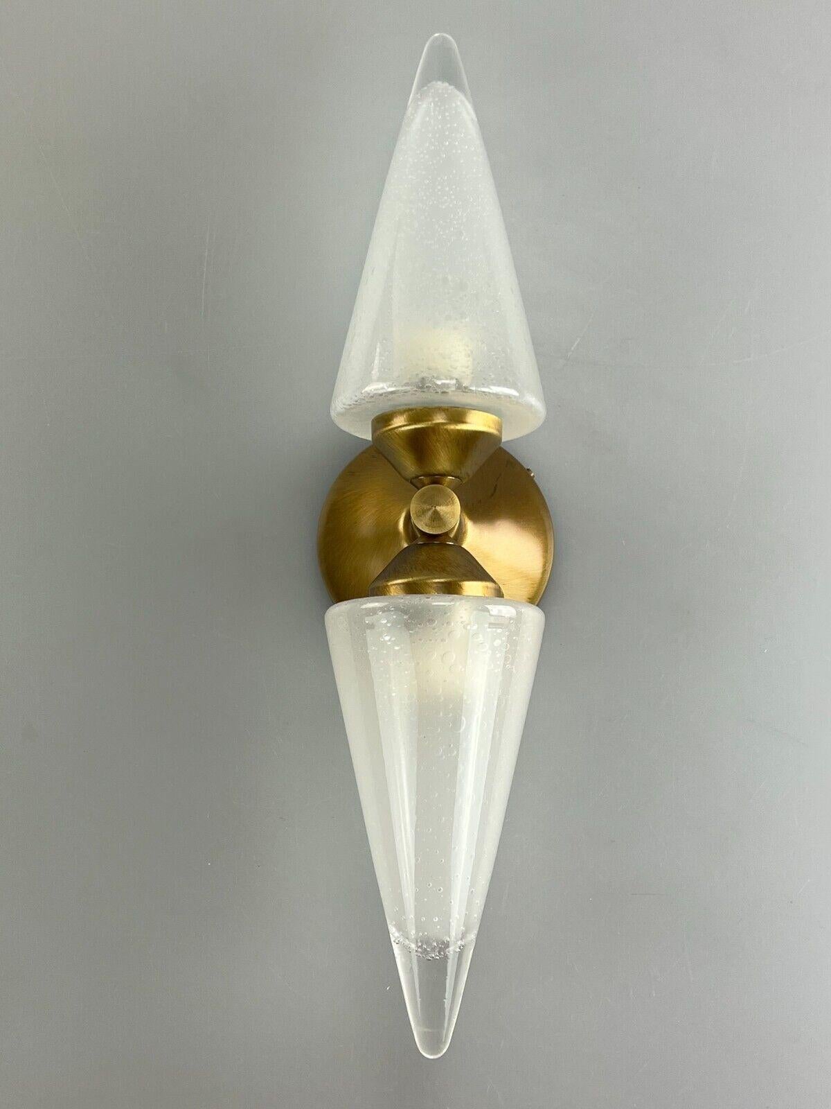German 60s 70s Lamp Light Wall Lamp Wall Sconce Honsel Glass Space Age Design For Sale