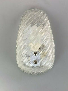 60s 70s Lamp Light Wall Lamp Wall Sconce Ice Glass Space Age Design