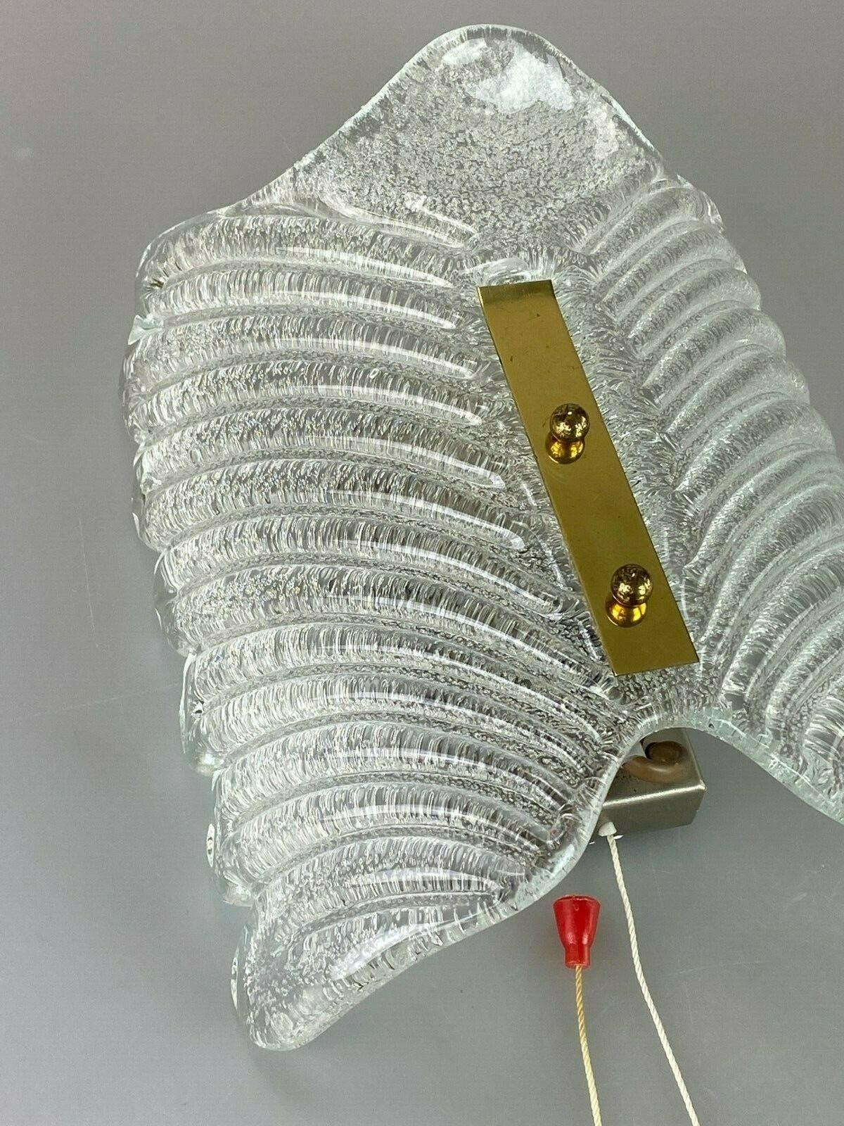 60s 70s Lámpara Luz Pared Lámpara Pared Aplique Cristal Hielo Diseño Space Age finales del siglo XX en venta