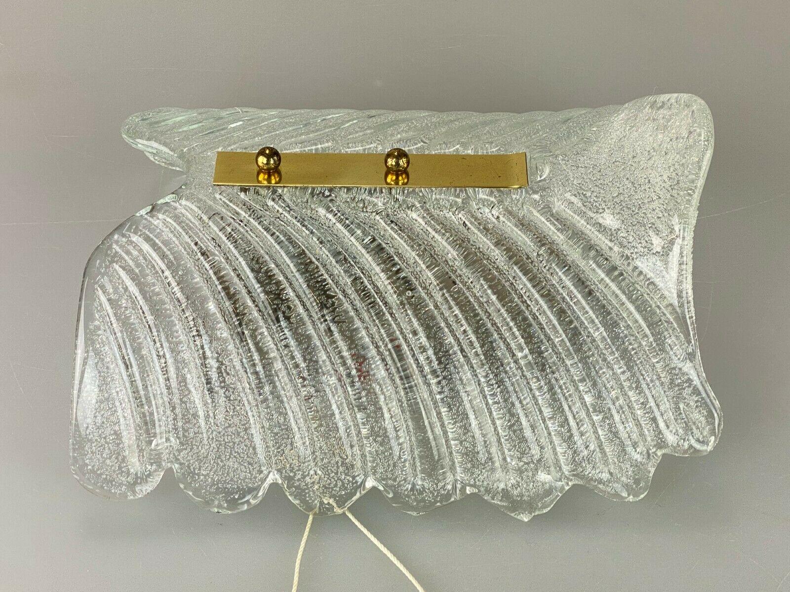 60s 70s Lámpara Luz Pared Lámpara Pared Aplique Cristal Hielo Diseño Space Age Metal en venta