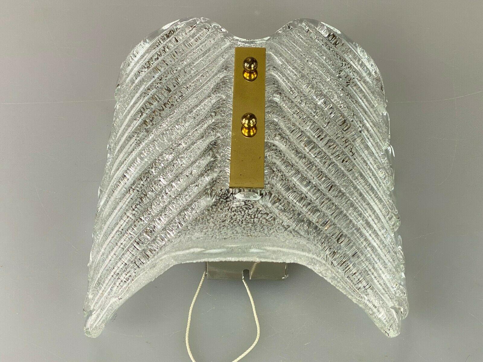 60s 70s Lámpara Luz Pared Lámpara Pared Aplique Cristal Hielo Diseño Space Age en venta 1