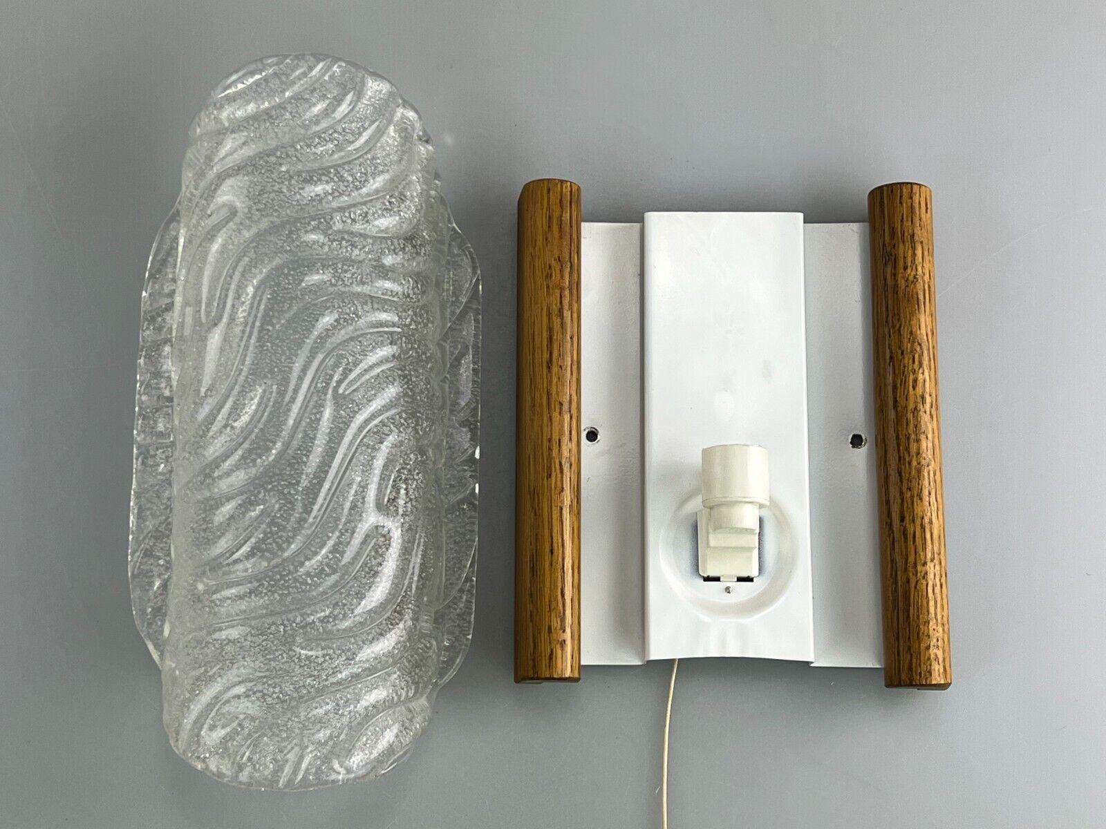 60s 70s Lamp Light Wall Lamp Wall Sconce Ice Glass Space Age Design For Sale 3