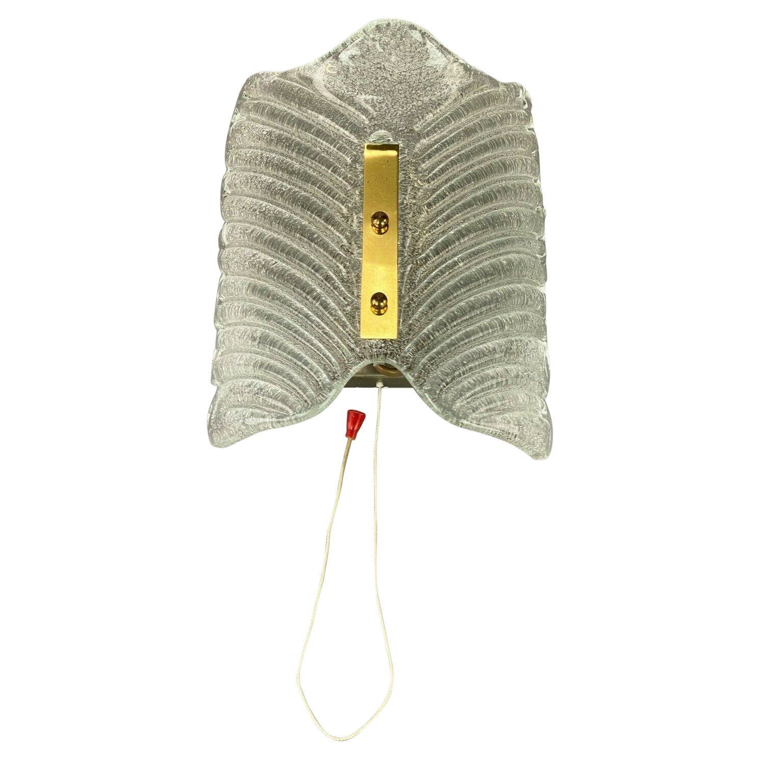 60s 70s Lámpara Luz Pared Lámpara Pared Aplique Cristal Hielo Diseño Space Age en venta