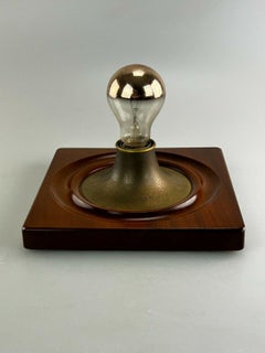60s 70s Lamp Light Wall Lamp Wood Metal Space Age Design