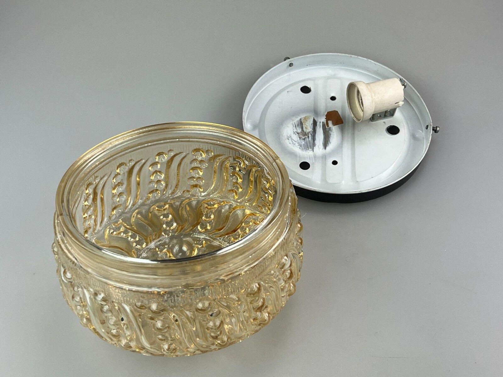 60s 70s Lamp Luminaire Plafoniere Flush Mount Glass Space Age Design en vente 5