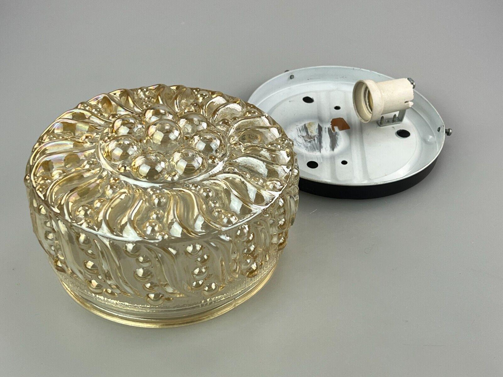 60s 70s Lamp Luminaire Plafoniere Flush Mount Glass Space Age Design en vente 6