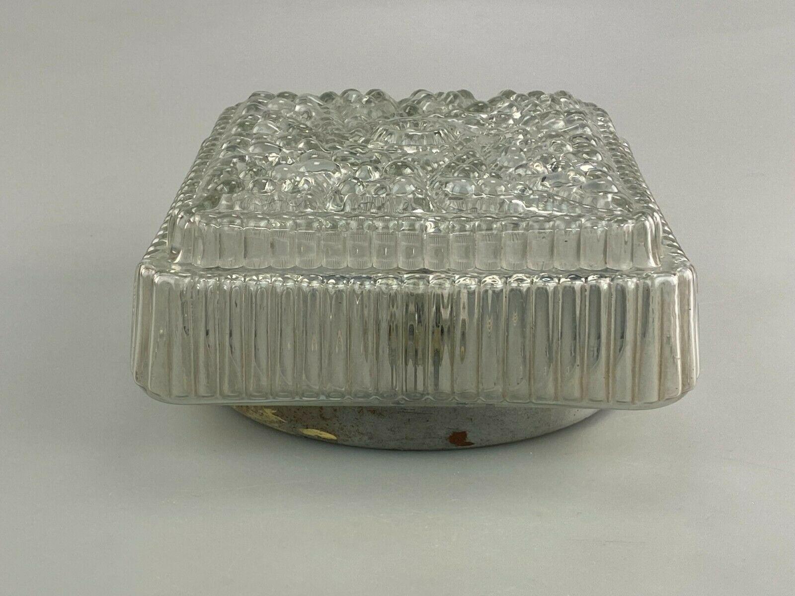 European 60s 70s Lamp Luminaire Plafoniere Flush Mount Glass Space Age Design For Sale