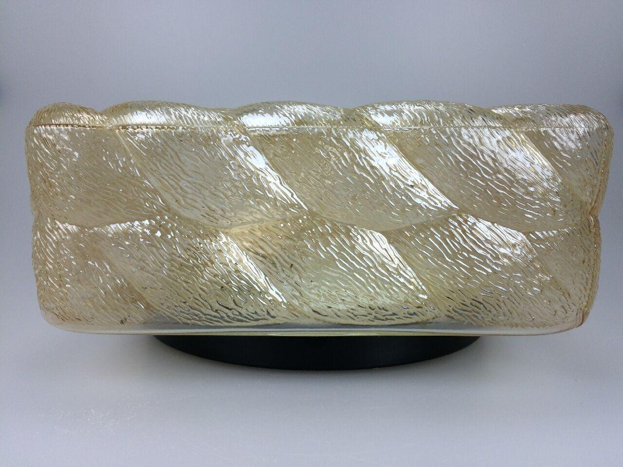 German 60s 70s Lamp Luminaire Plafoniere Flush Mount Glass Space Age Design For Sale