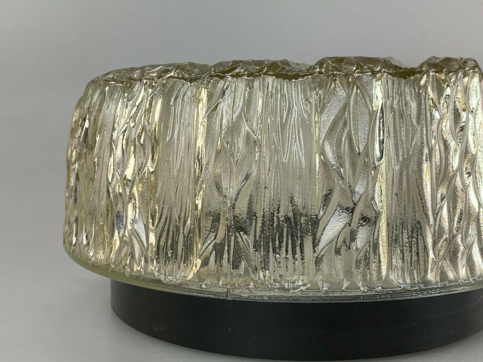 Late 20th Century 60s 70s Lamp Luminaire Plafoniere Flush Mount Glass Space Age Design