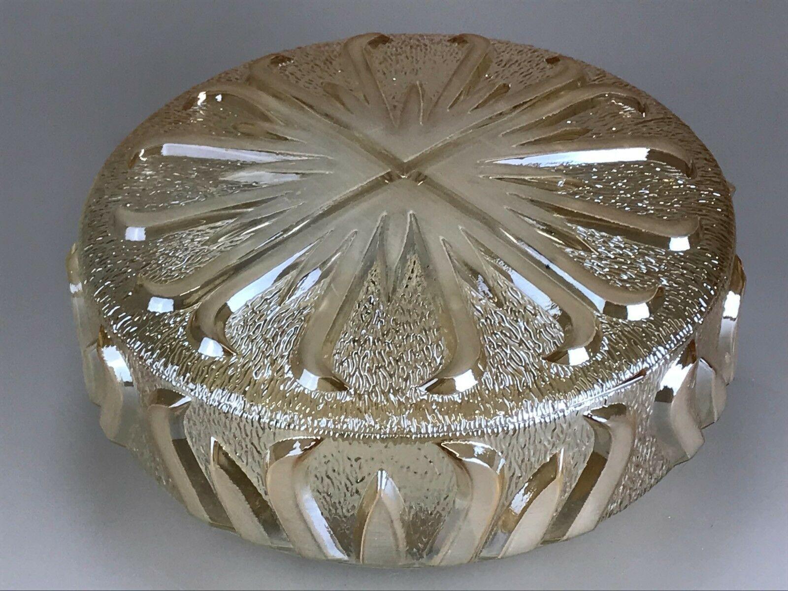 Late 20th Century 60s 70s Lamp Luminaire Plafoniere Flush Mount Glass Space Age Design