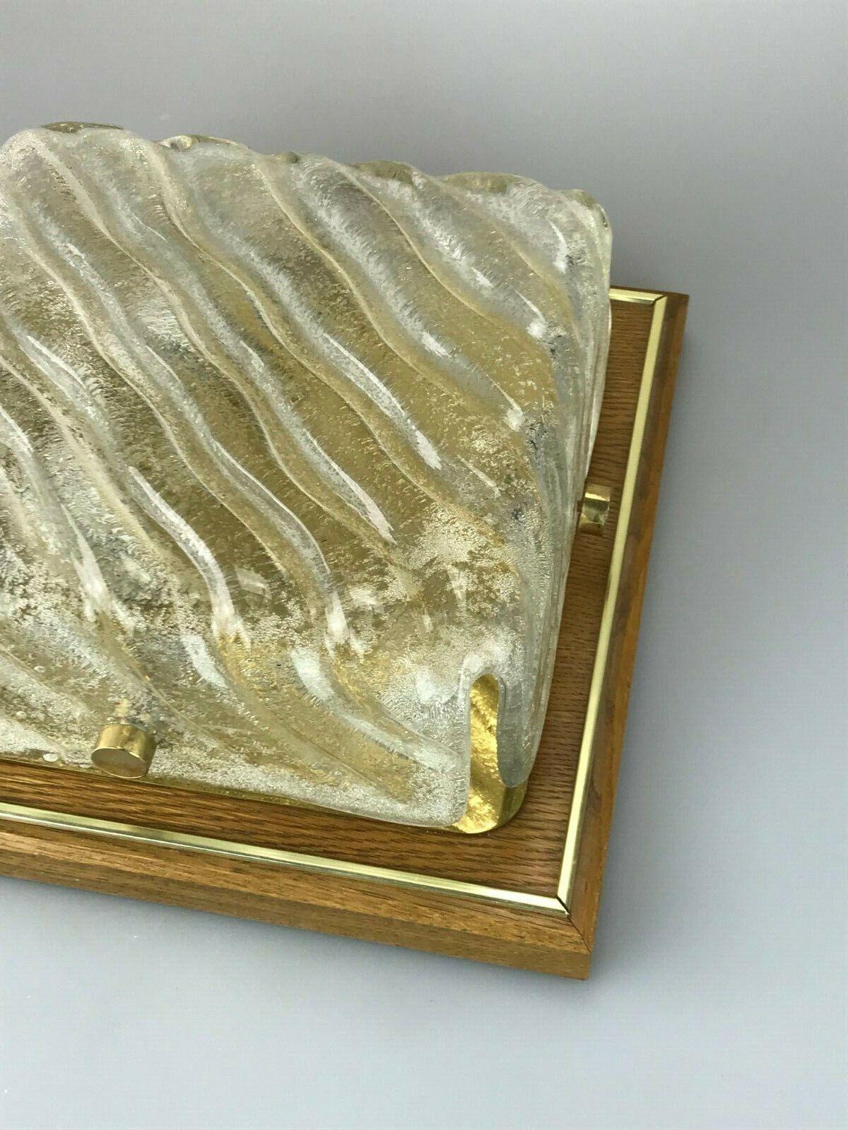Lampe Plafonière lumineuse encastrée en verre de glace des années 60 et 70 Design de l'ère spatiale Bon état - En vente à Neuenkirchen, NI
