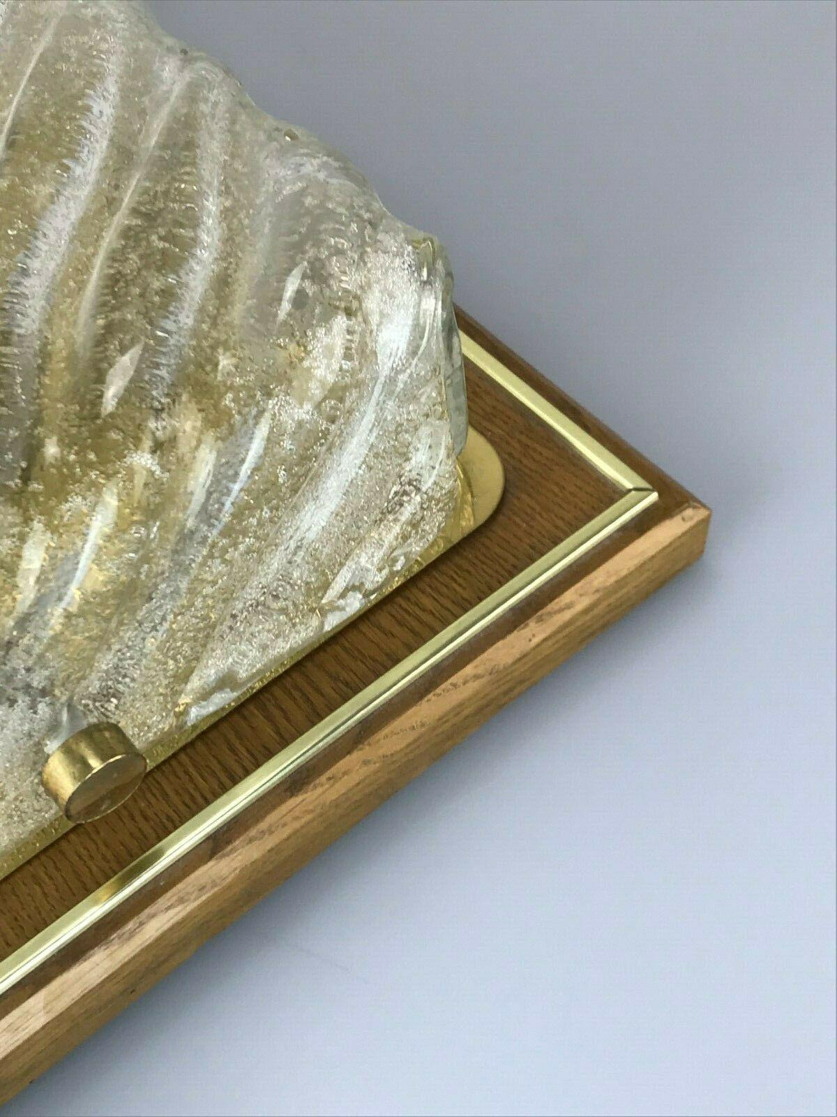 Lampe Plafonière lumineuse encastrée en verre de glace des années 60 et 70 Design de l'ère spatiale en vente 3