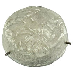 60er 70er Jahre Lampe Luminaire Plafoniere Flush Mount Ice Glass Space Age Design
