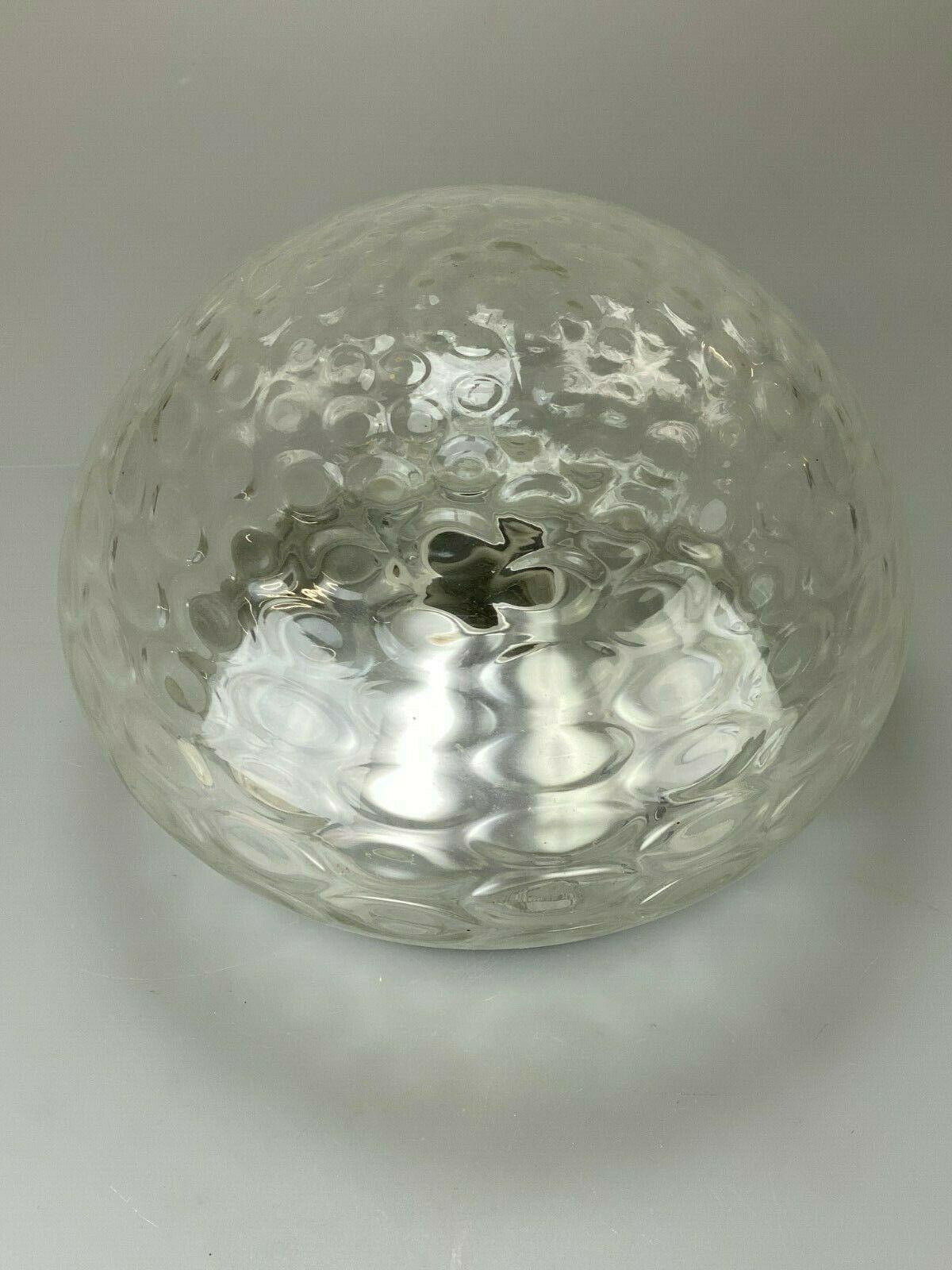 Metal 60s 70s Lamp Plafoniere Flush Mount Glass Space Age Design For Sale