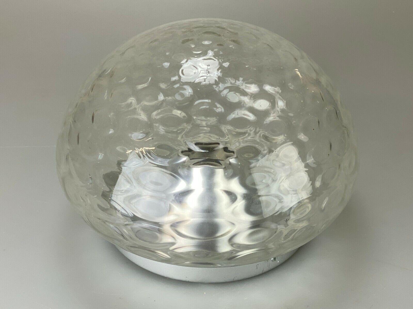 60s 70s Lamp Plafoniere Flush Mount Glass Space Age Design For Sale 1