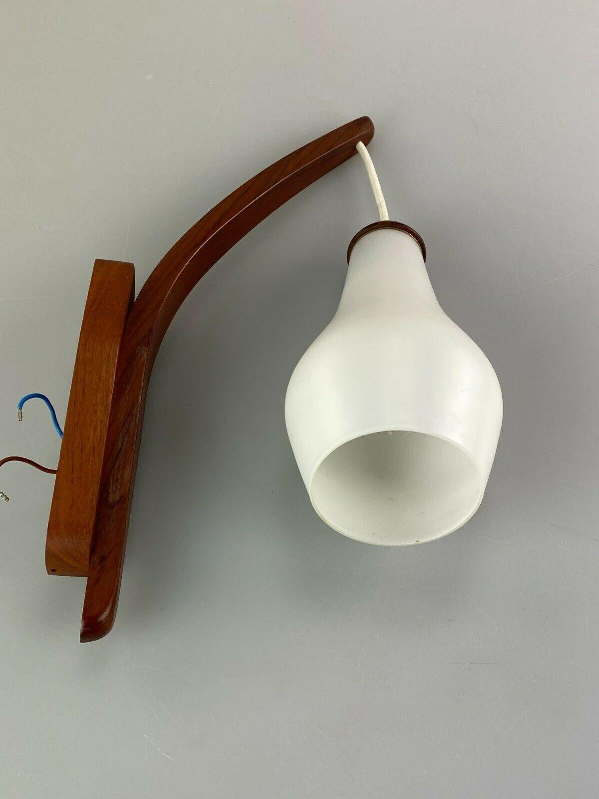 Swedish 60s 70s Lamp Teak Light Wall Lamp Uno & Östen Kristiansson Luxus  For Sale