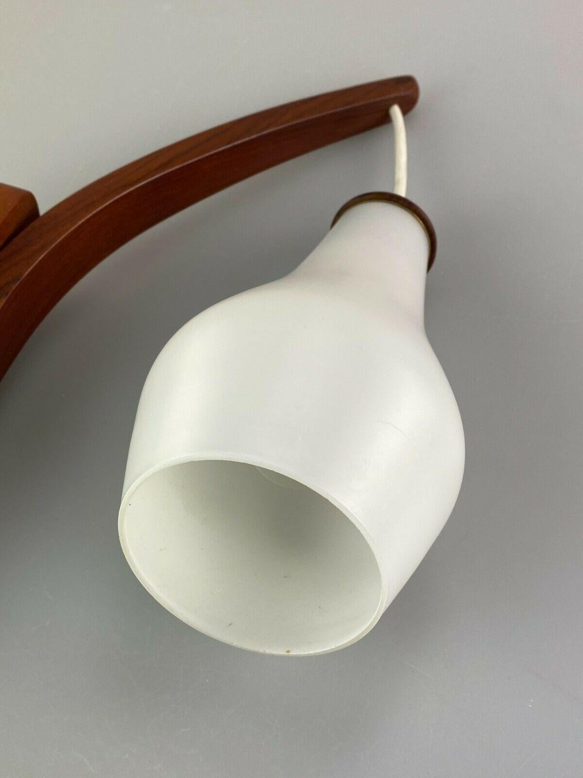 Late 20th Century 60s 70s Lamp Teak Light Wall Lamp Uno & Östen Kristiansson Luxus  For Sale