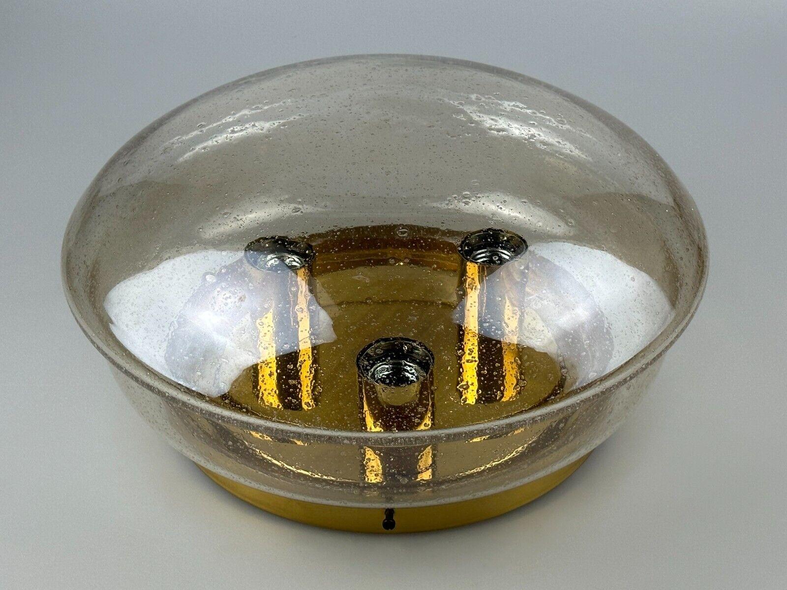 60er 70er Jahre Limburg Glashütte Plafoniere Deckenlampe Glas Space Age Design im Angebot 4