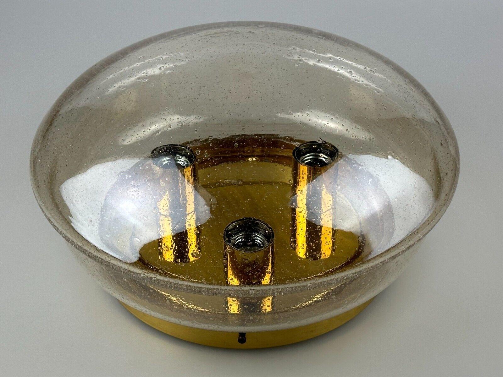 60er 70er Jahre Limburg Glashütte Plafoniere Deckenlampe Glas Space Age Design im Angebot 6
