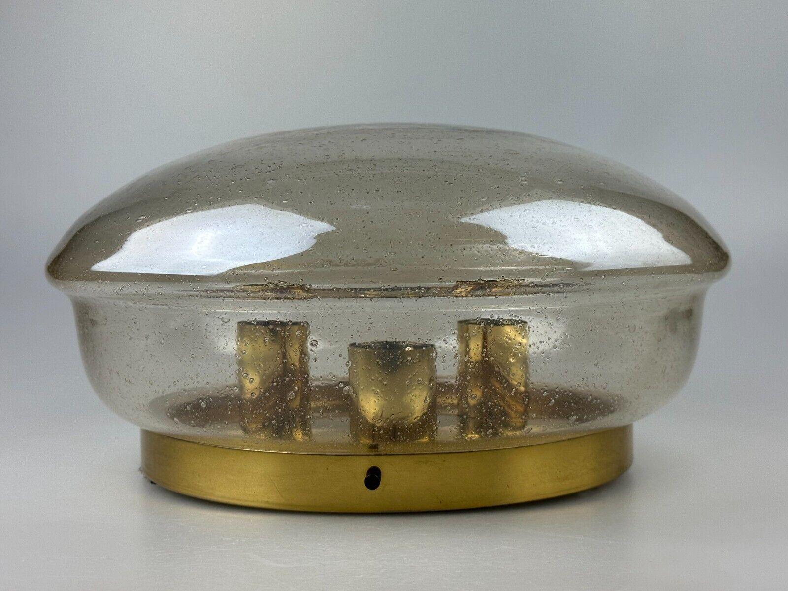60er 70er Jahre Limburg Glashütte Plafoniere Deckenlampe Glas Space Age Design (Ende des 20. Jahrhunderts) im Angebot