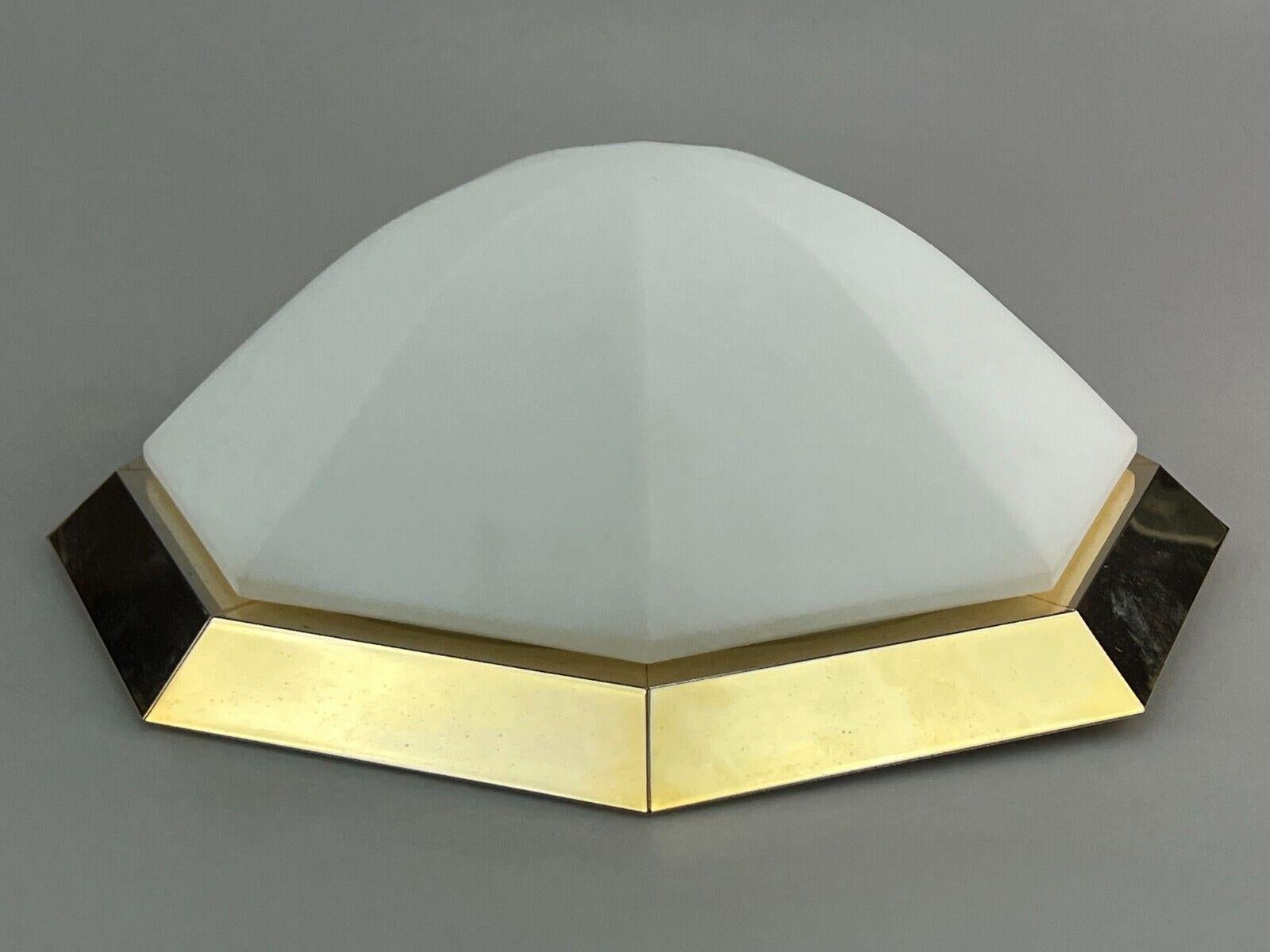 Late 20th Century 60s 70s Limburg Glashütte Plafoniere Ceiling Lamp Glass Space Design Lamp For Sale