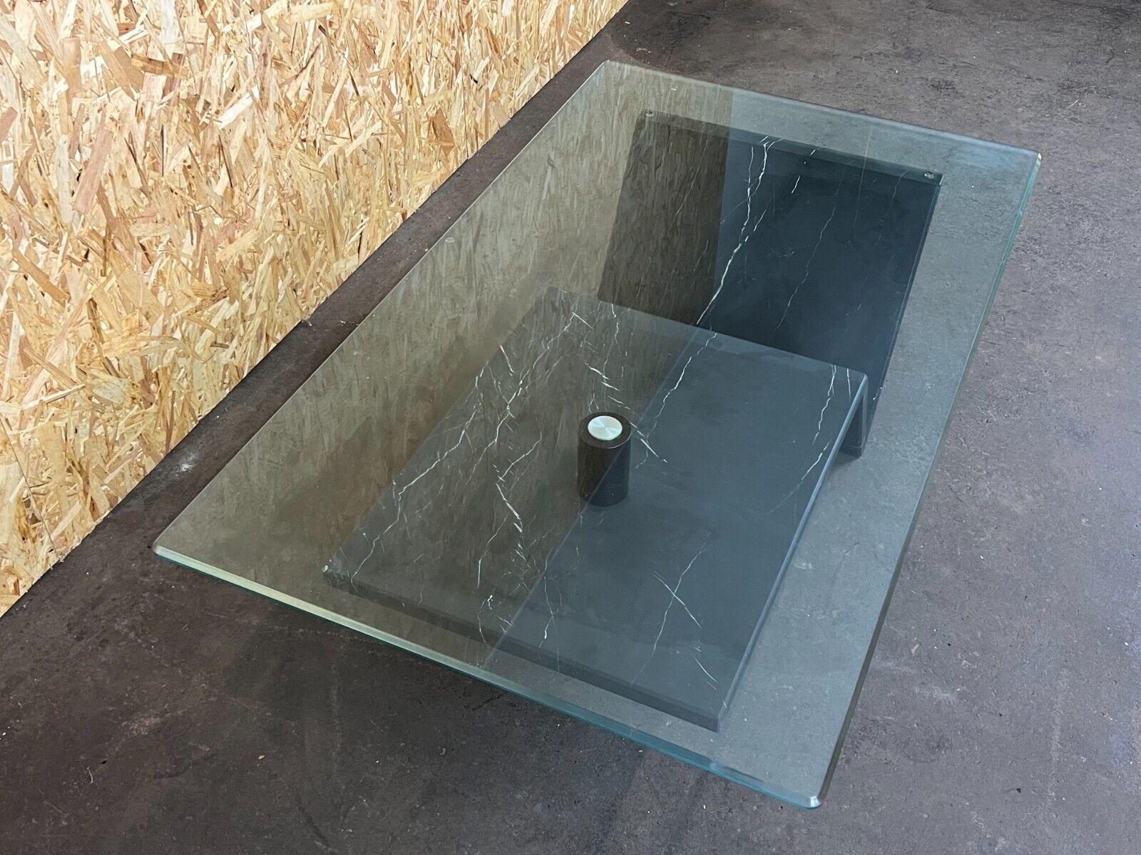 Table basse en marbre, table en verre, design de l'ère spatiale, années 60 en vente 5