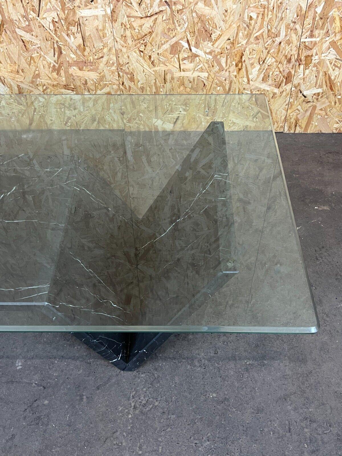 Table basse en marbre, table en verre, design de l'ère spatiale, années 60 en vente 3