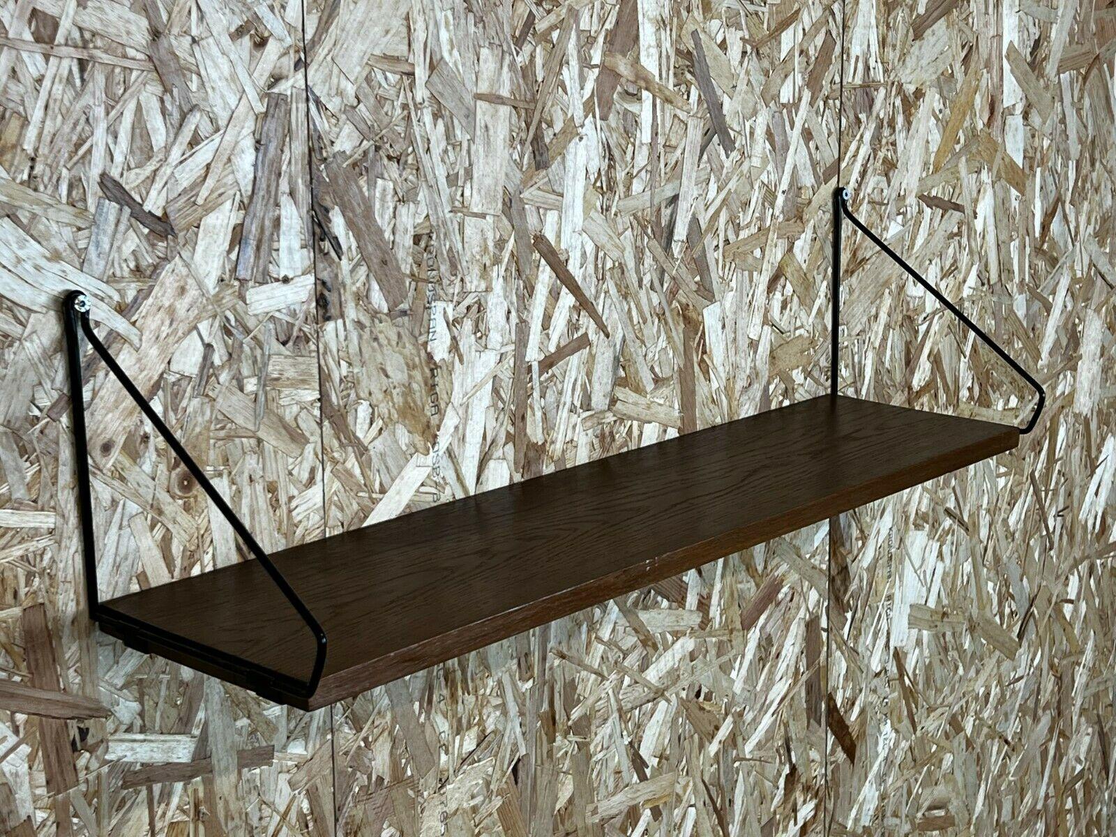 60s 70s Oak Shelf Wall Shelf WHB Stringregal Danish Design 3