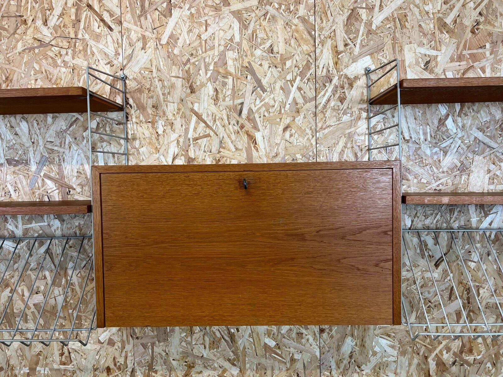 Late 20th Century 60's 70's oak string shelf module by Kajsa & Nils 
