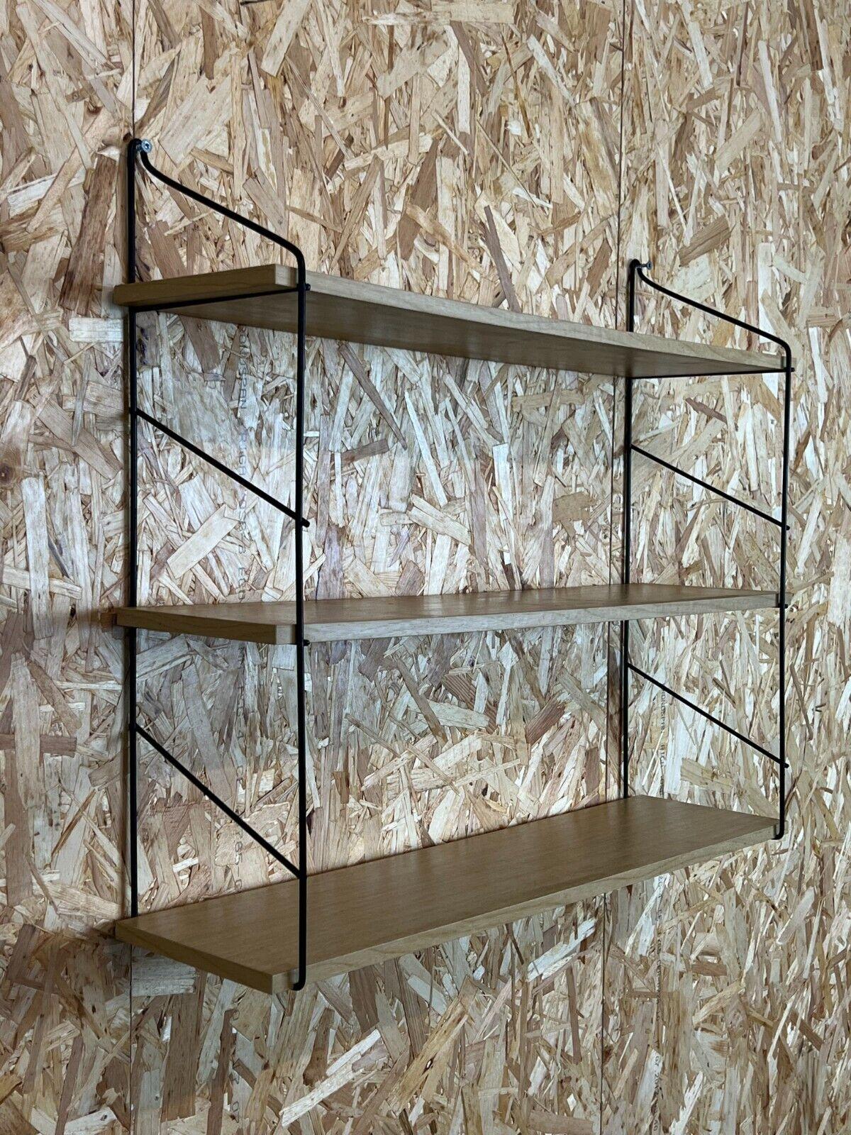 Late 20th Century 60s 70s Oak String Shelf Wall Shelf String Shelf Danish Design, Denmark For Sale
