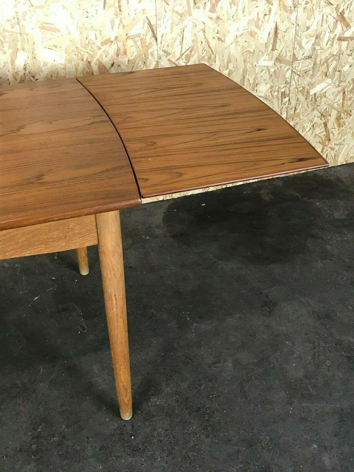 60s 70s Oak Teak Dining Table Danish Modern Design Denmark For Sale 1