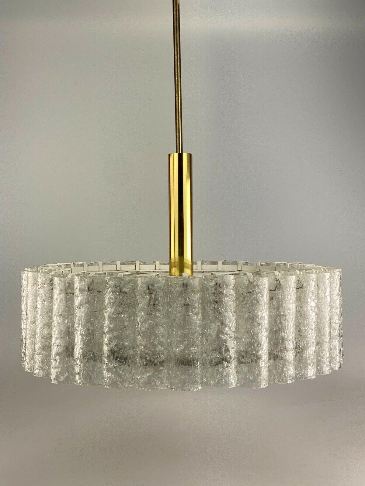 Metal 60s 70s Pedant Lamp Chandelier Doria Brass Glass Space Age Design 60s