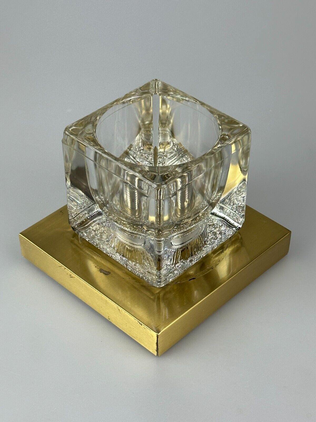 60s 70s Peill & Putzler Cube wall lamp ceiling lamp ice glass space design For Sale 3