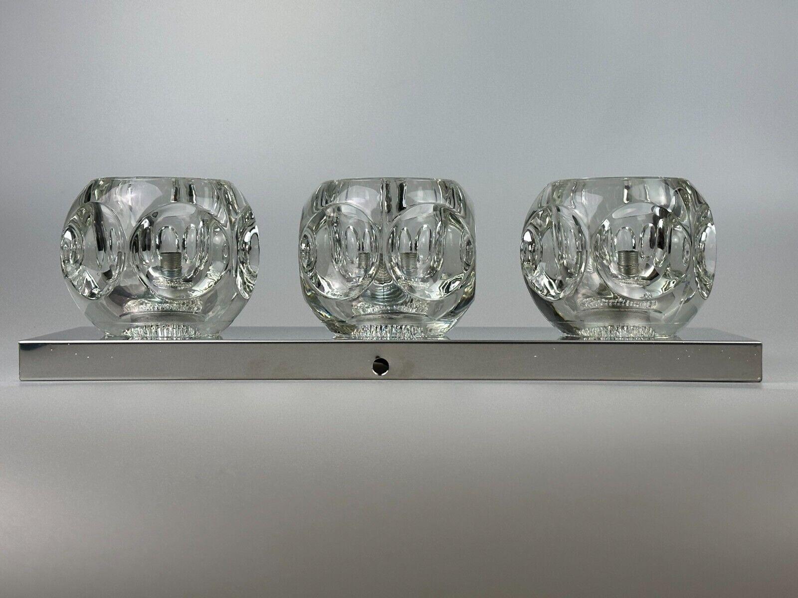 60s 70s Peill & Putzler Cube Wall Lamp Wall Light Ice Glass Space Design For Sale 8