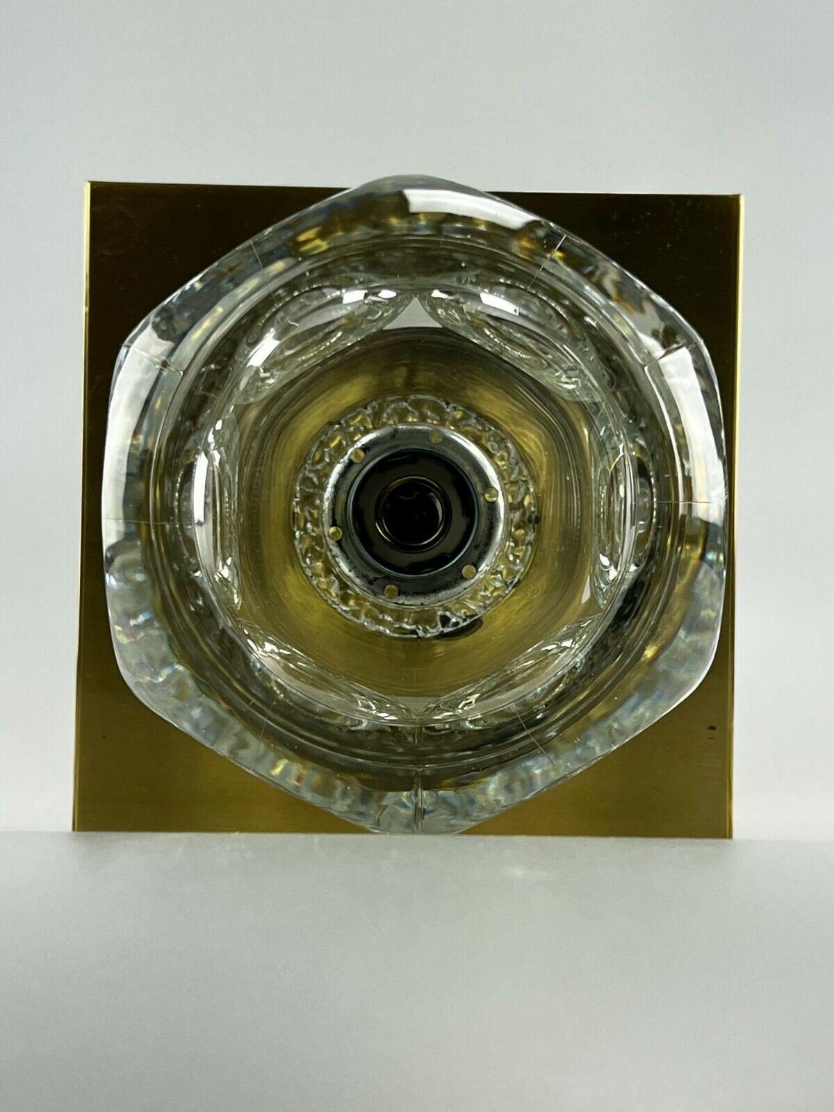 60s 70s Peill & Putzler Cube Wall Lamp Wall Sconce Ice Glass Space Design 4