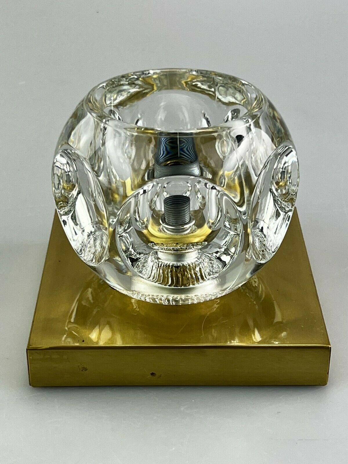 German 60s 70s Peill & Putzler Cube Wall Lamp Wall Sconce Ice Glass Space Design