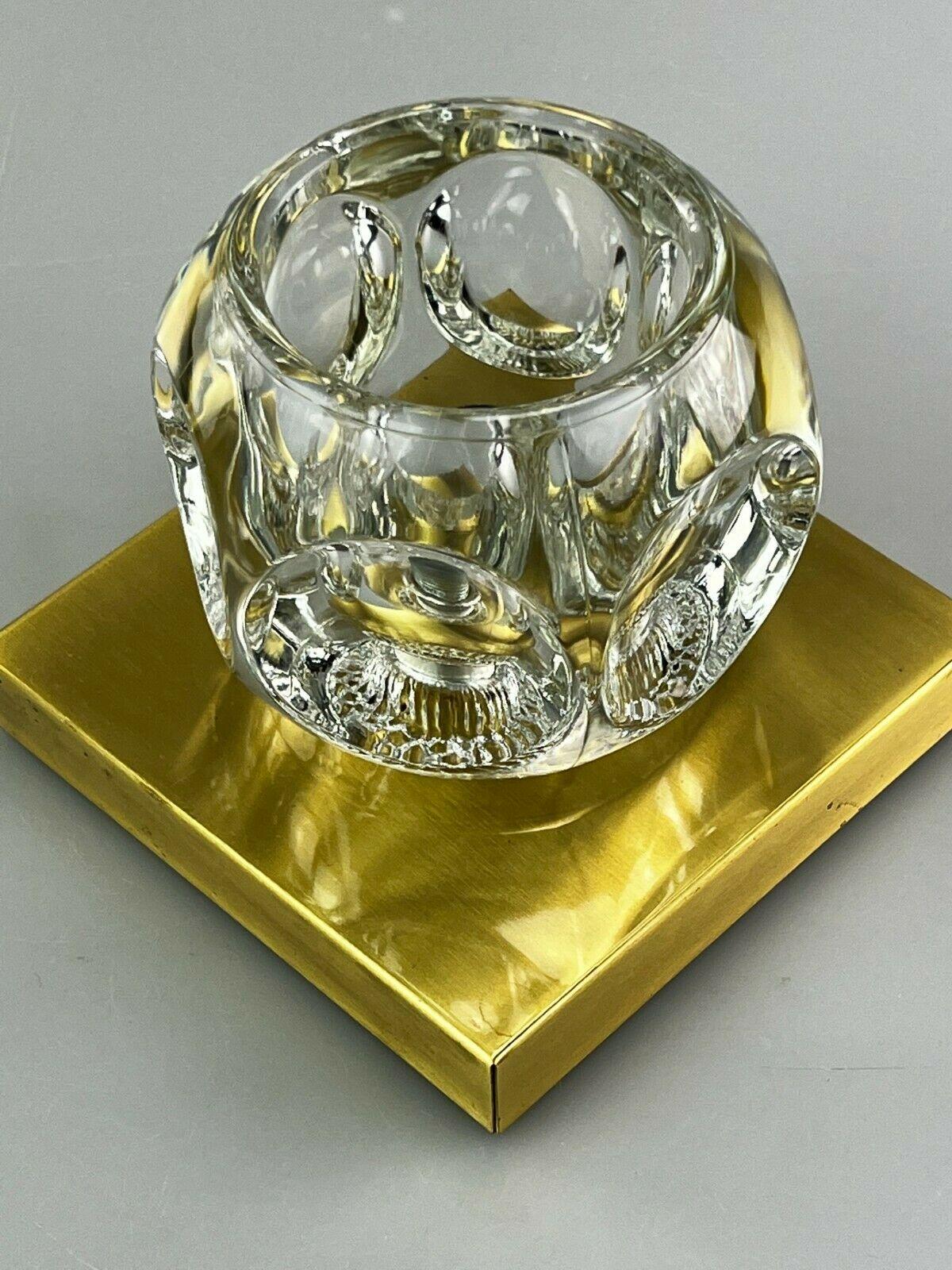 60s 70s Peill & Putzler Cube Wall Lamp Wall Sconce Ice Glass Space Design 1