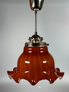 60s 70s Peill & Putzler Germany Ceiling Light Glass Space Age Design