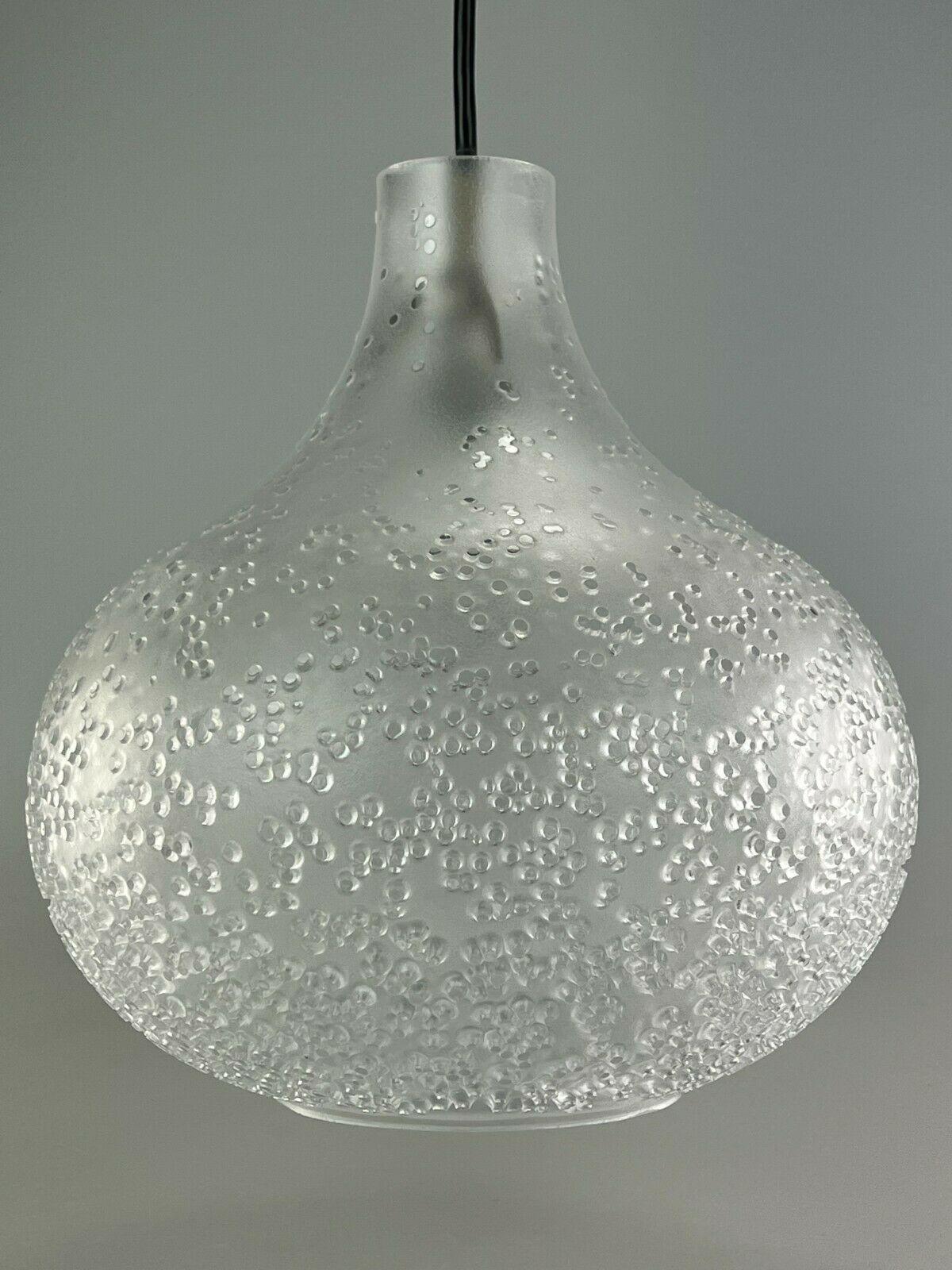 Late 20th Century 60s 70s Peill & Putzler Hanging Lamp Ceiling Lamp Glass Space Design For Sale
