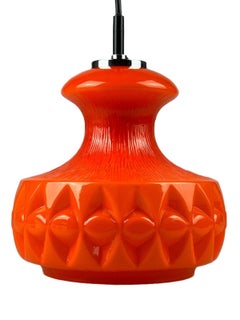 Hängeleuchte, 60er- und 70er-Jahre, Peill & Putzler, Glas-Deckenleuchte