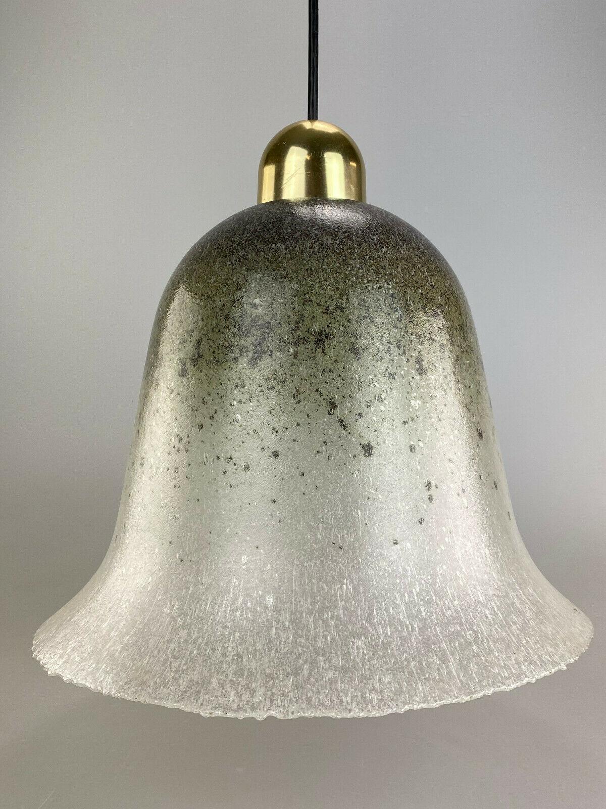 German 60s 70s Peill & Putzler Hanging Lamp Ceiling Lamp Glass Space Design Lamp For Sale