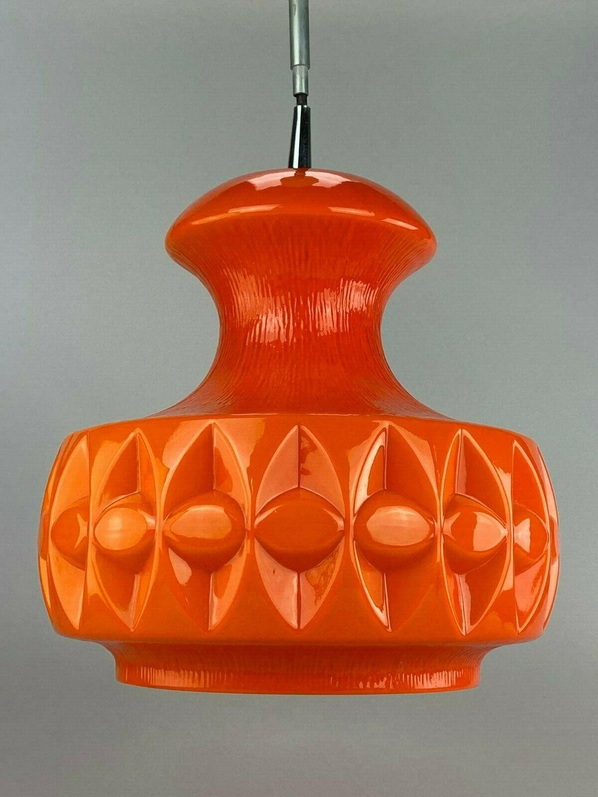 60s 70s Peill & Putzler Hanging Lamp Ceiling Lamp Glass Space Design Lamp In Fair Condition In Neuenkirchen, NI