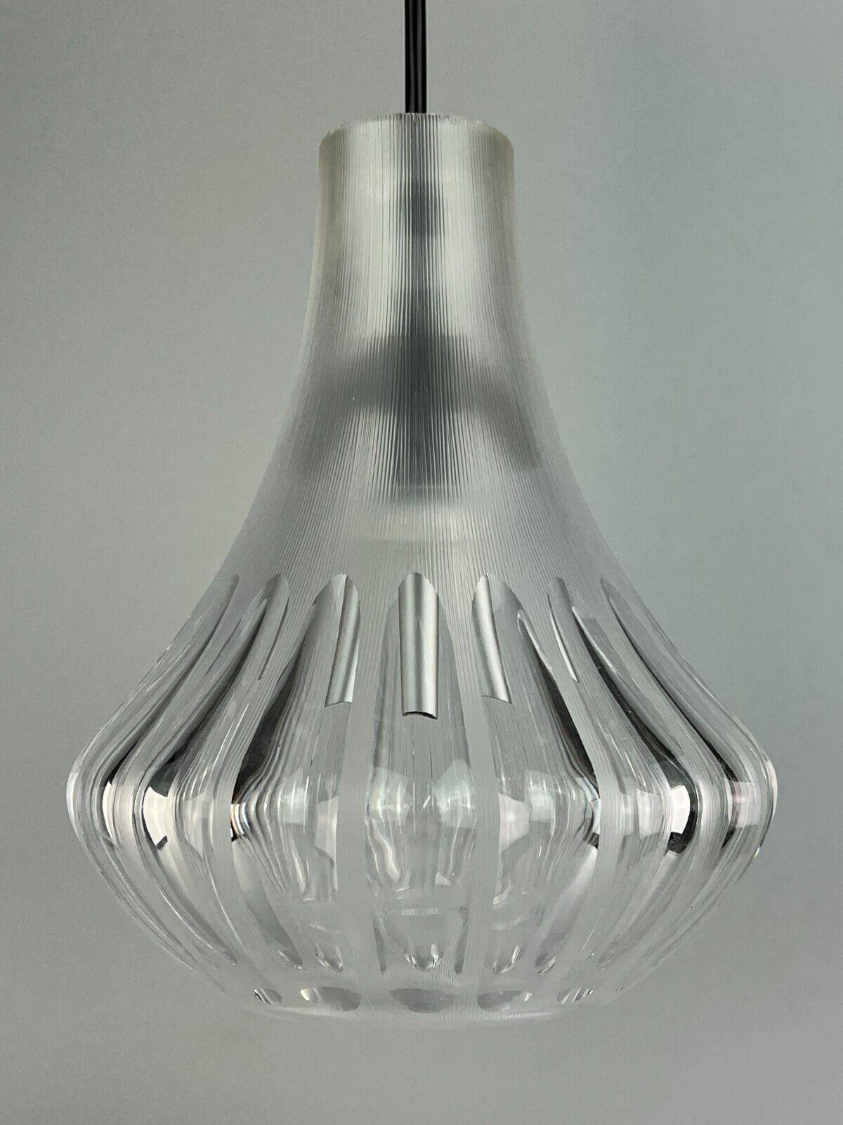 60s 70s Peill & Putzler Hanging Lamp Ceiling Lamp Glass Space Design Lamp In Good Condition In Neuenkirchen, NI
