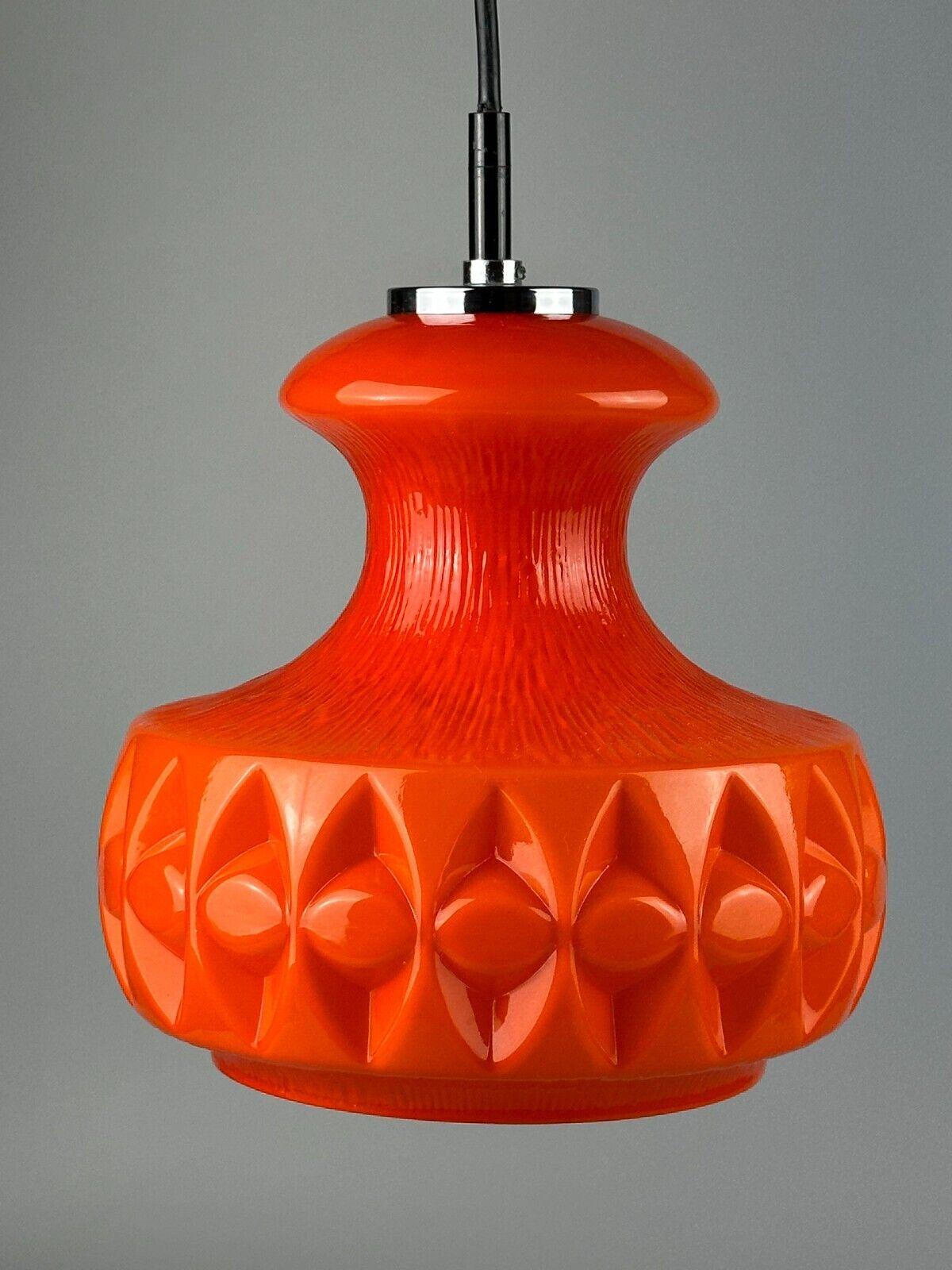 60s 70s Peill & Putzler hanging lamp ceiling lamp glass space design lamp In Good Condition For Sale In Neuenkirchen, NI