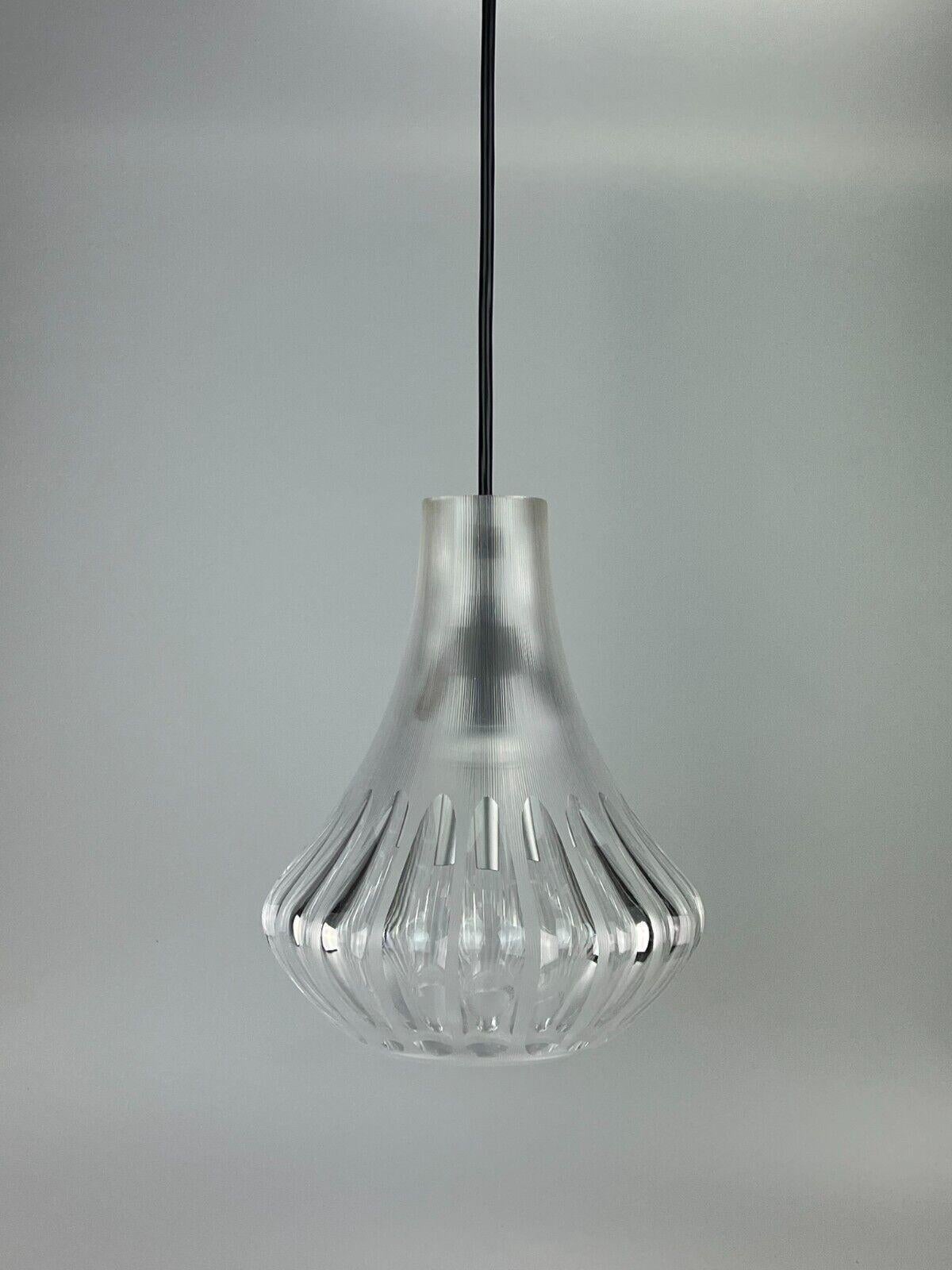 Metal 60s 70s Peill & Putzler Hanging Lamp Ceiling Lamp Glass Space Design Lamp