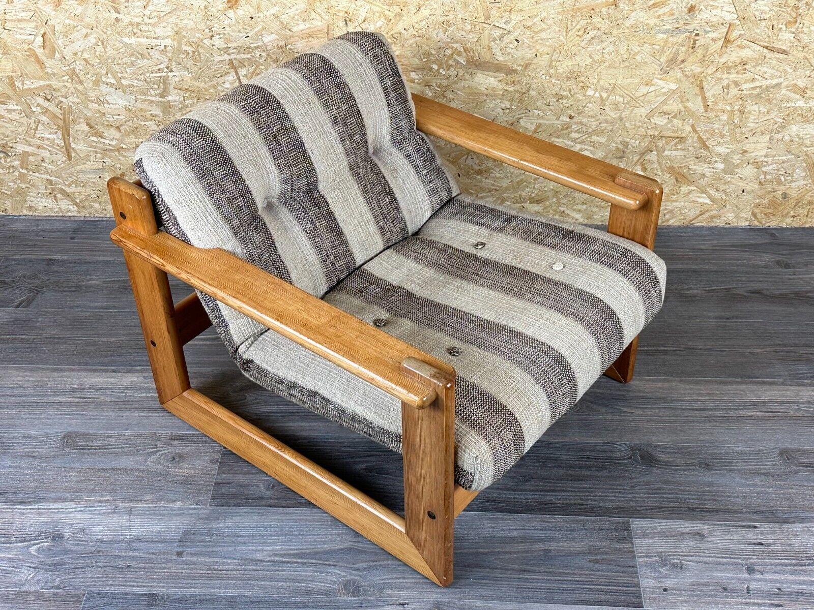 60s 70s Pine Easy Chair Lounge Chair Danish Modern Design For Sale 5
